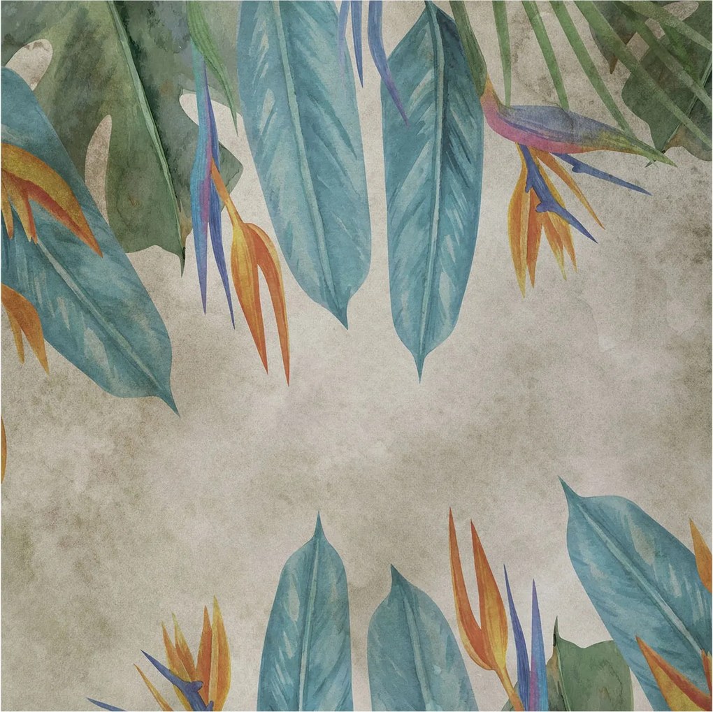 Stílusos Dekoratív Fotótapéta Flizelin Trópusi virágok 250x250 Ragasztó