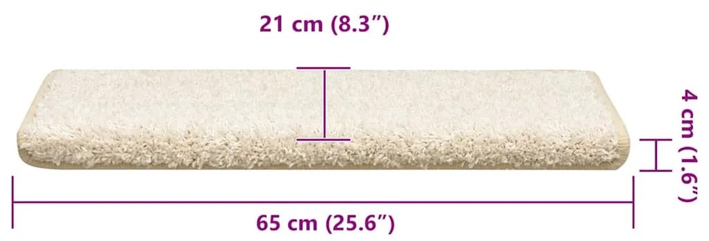30 db fehér lépcsőszőnyeg 65 x 21 x 4 cm