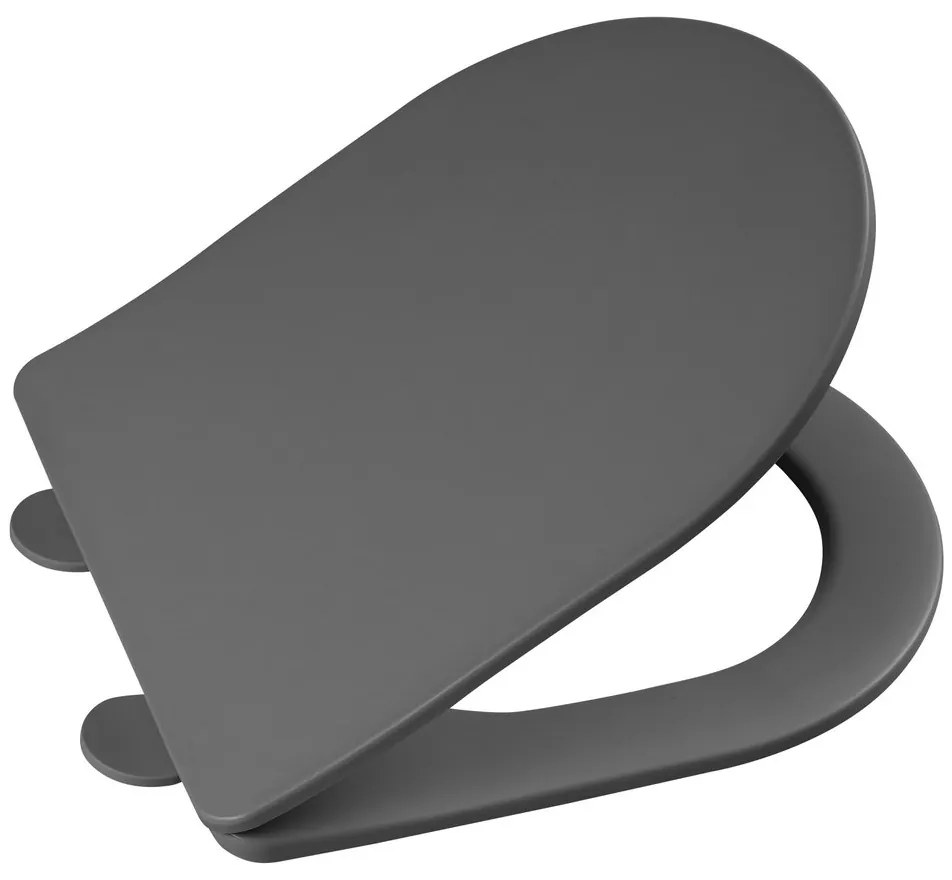 Sapho Sapho, PACO WC-ülőke, SLIM, Soft Close, Easy Take, szürke szőnyeg, PCS1012GR
