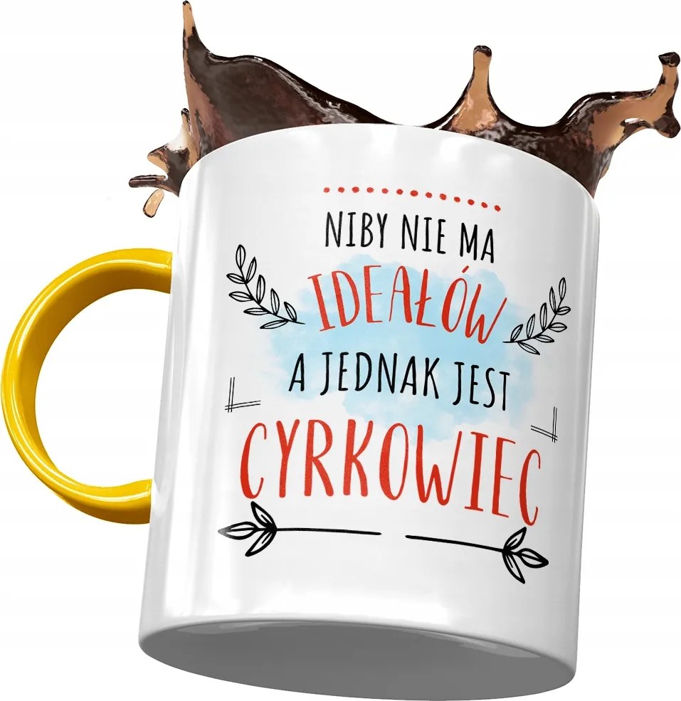 Sárga Bögre Cirkuszosoknak Nincs Ideál Nyomtatott Fotó