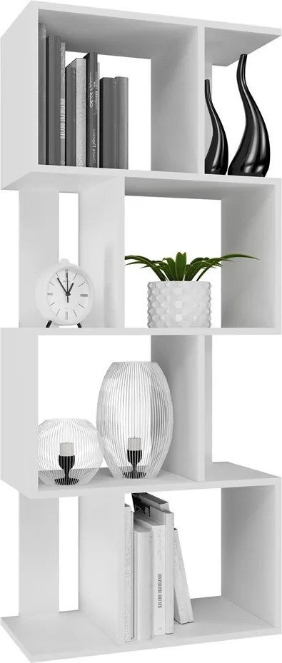 Fiesta 4P nyitott álló polc, tároló, fehér