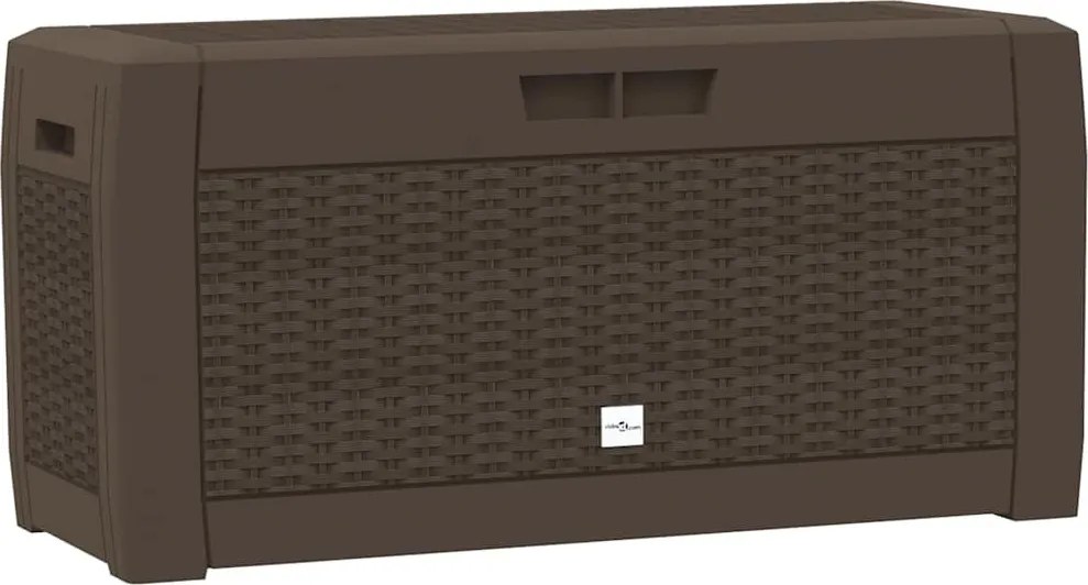 Barna Polipropilén Kerti Tárolóláda 119 X 48 X 60 Cm