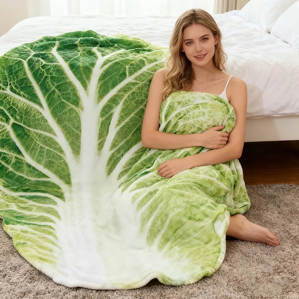 Takaró takaró ágytakaró piknik szőnyeg saláta káposzta ajándék vegan vega 200cm
