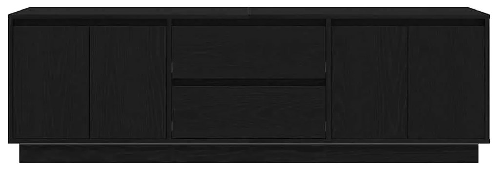 fekete TV-szekrény LED-világítással 160,5x41x50 cm