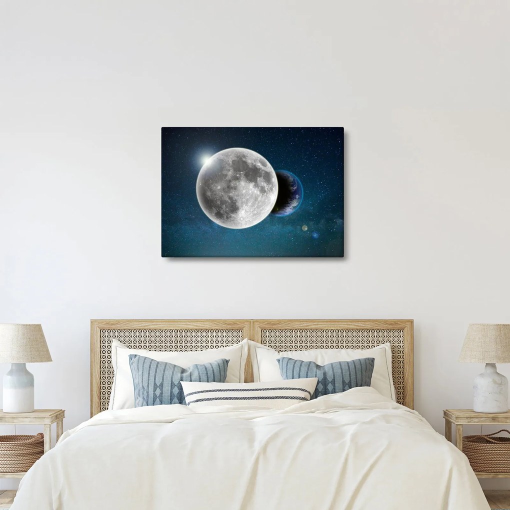 Kép - Föld holdfogyatkozásban (70x50 cm)