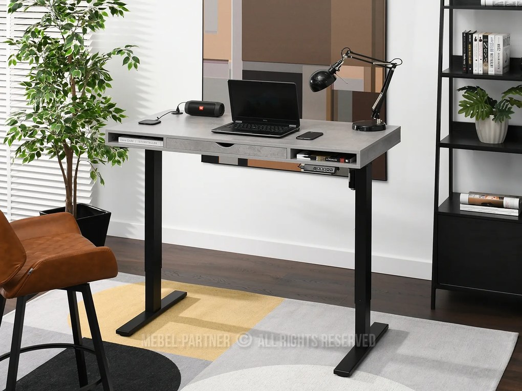 PC asztal Osto 120 (beton + fehér). 1109822