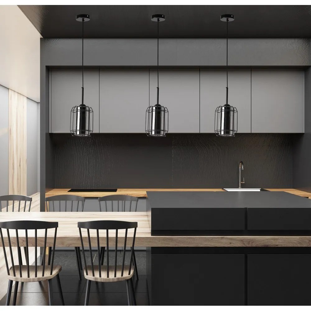 Fekete függőlámpa ø 15 cm Jonera – Candellux Lighting