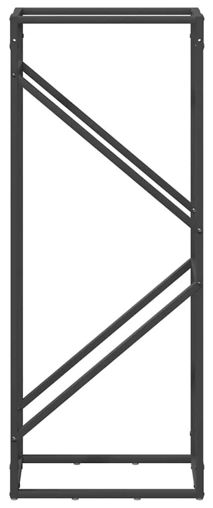 fekete hidegen hengerelt acél tűzifatároló 40x25x100 cm