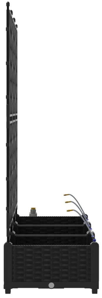 Kerti ültetők Fekete 120 x 40 x 126 cm Acél