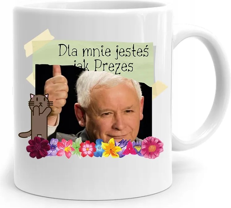 Vicces Bögre A Pis Elnökétől Jaroslaw Kaczynski fényképes nyomtatással