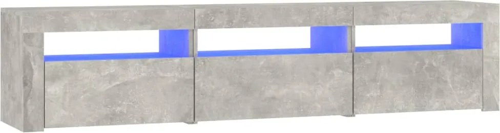 vidaXL betonszürke TV-szekrény LED lámpákkal 180x35x40 cm