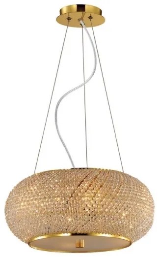 Ideal Lux - Kristály csillár zsinóron PASHA 14xE14/40W/230V átm. 65 cm arany