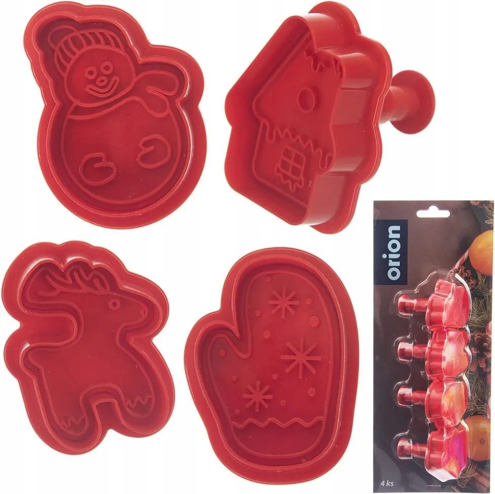 4x Karácsonyi lyukasztók Mézeskalács keksz formák