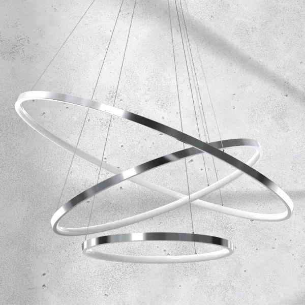 LED Csillár zsinóron ROTONDA LED/93W/230V matt króm