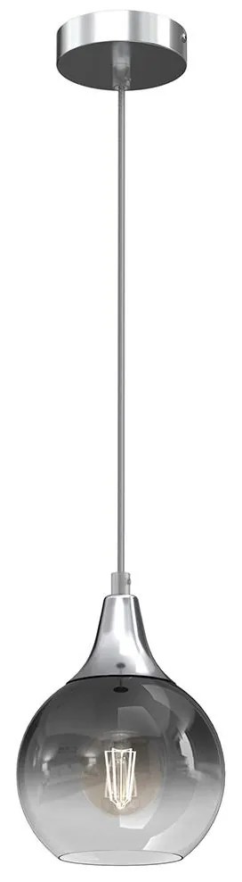 Csillár zsinóron MONTE 1xE27/60W/230V á. 15 cm matt króm