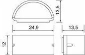 NOVOLUX 051A-G05X1A-04 CICLON Modern Kültéri Fali Lámpa Antracit E27 IP54