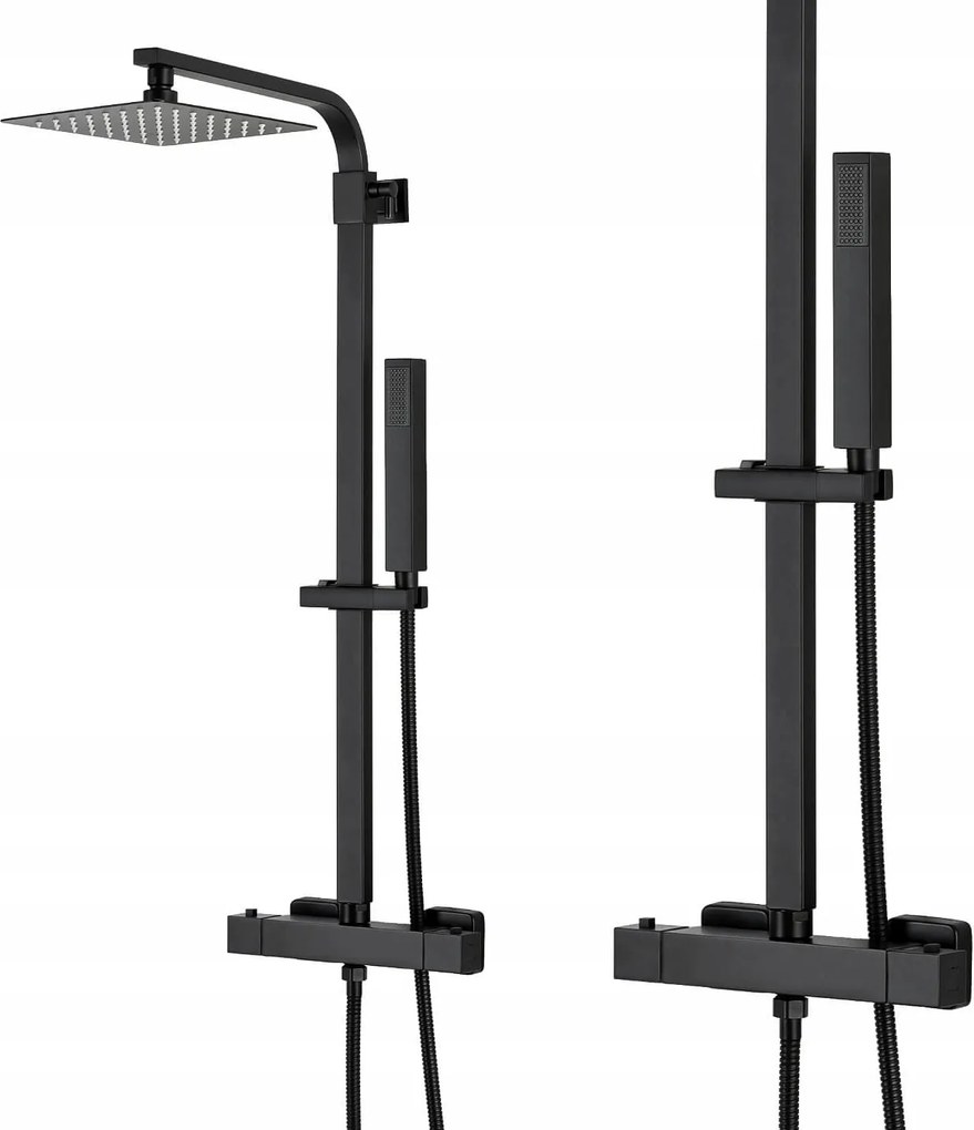 Zuhanyoszlop Zuhanyszett Fekete Inea Termosztatikus Csapteleppel