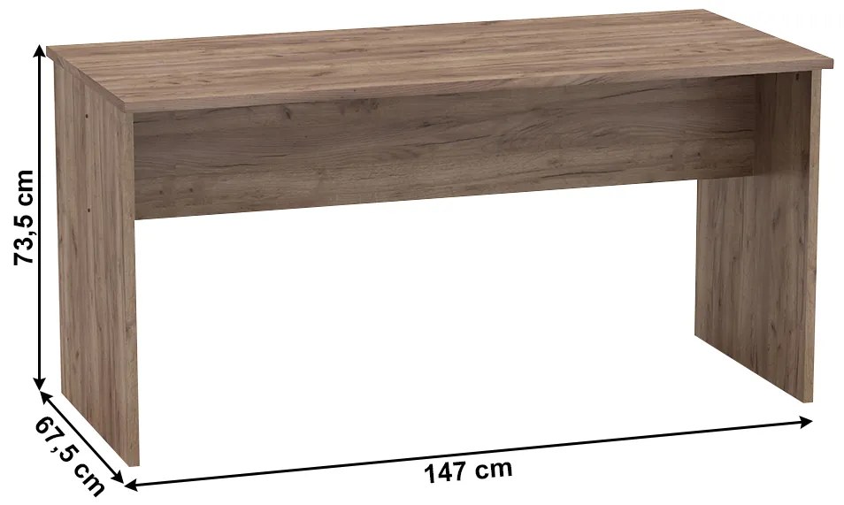 Irodai asztal (kétoldalas) Hansa 2 NEW 08 (kraft dunkel). 1064630