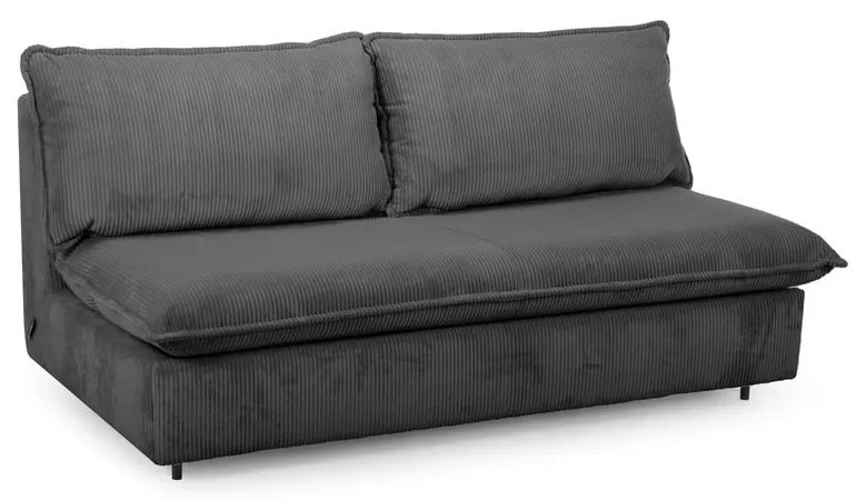 Sötétszürke kordbársony kinyitható kanapé 184 cm Isadora – Bobochic Paris