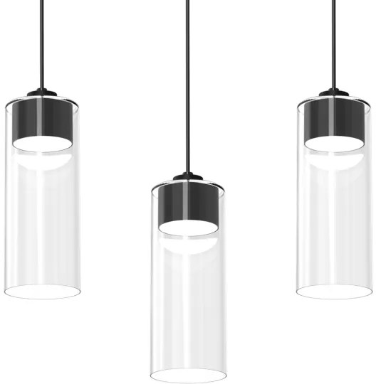 Csillár zsinóron CLARISSA 3xGX53/12W/230V fekete