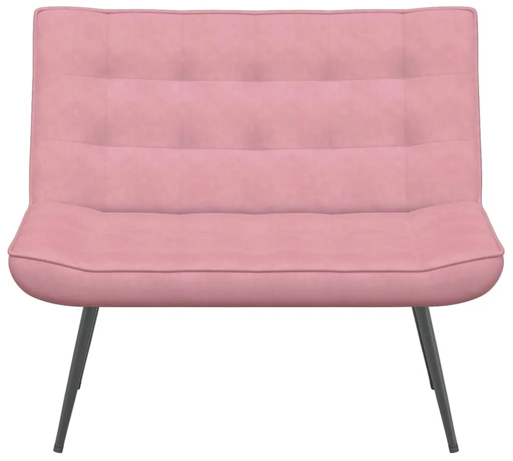 rózsaszín bársonypad 110 x 74 x 84 cm