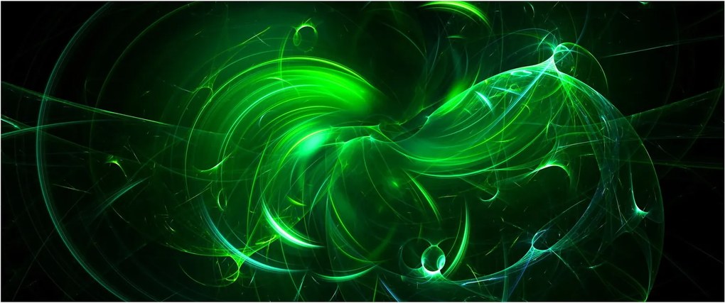 Kép - zöld absztrakció (120x50 cm)