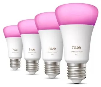 4 darabos szett dimmelhető Philips Hue WACA E27/6W/230V 1000-20000K LED izzó