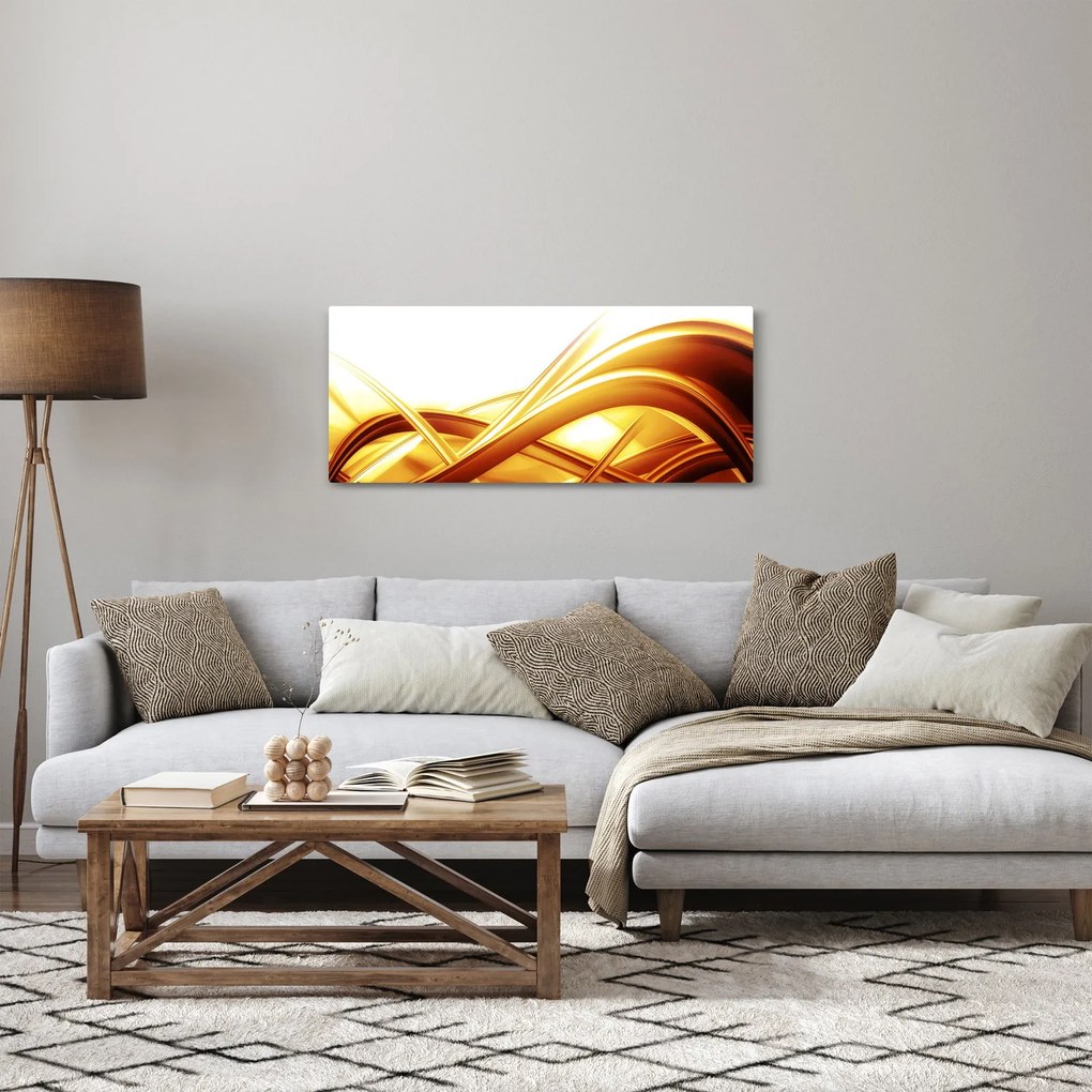 Kép - Sárga absztrakció (120x50 cm)