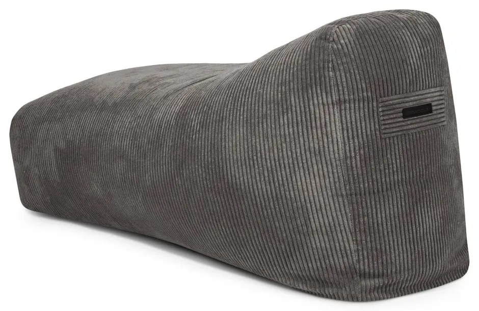 Sötétbarna kordbársony babzsákfotel Snug Long 140 – SLOWDOWN