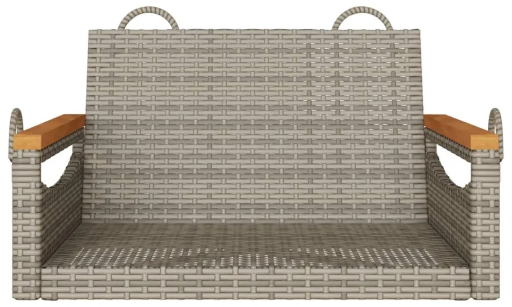 szürke polyrattan hintapad 63 x 62 x 40 cm