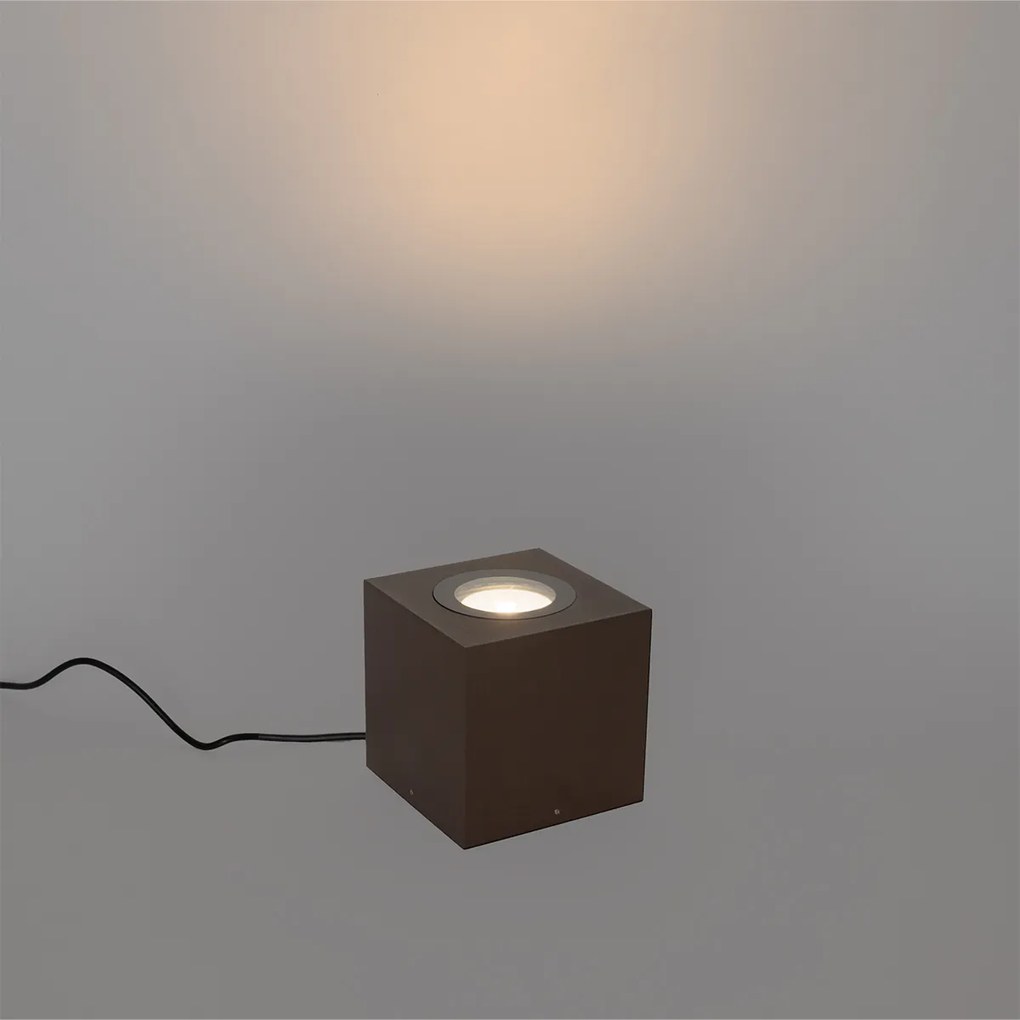 Ipari kerti reflektor rozsdabarna négyzet alakú IP65 AR111 - Lennard