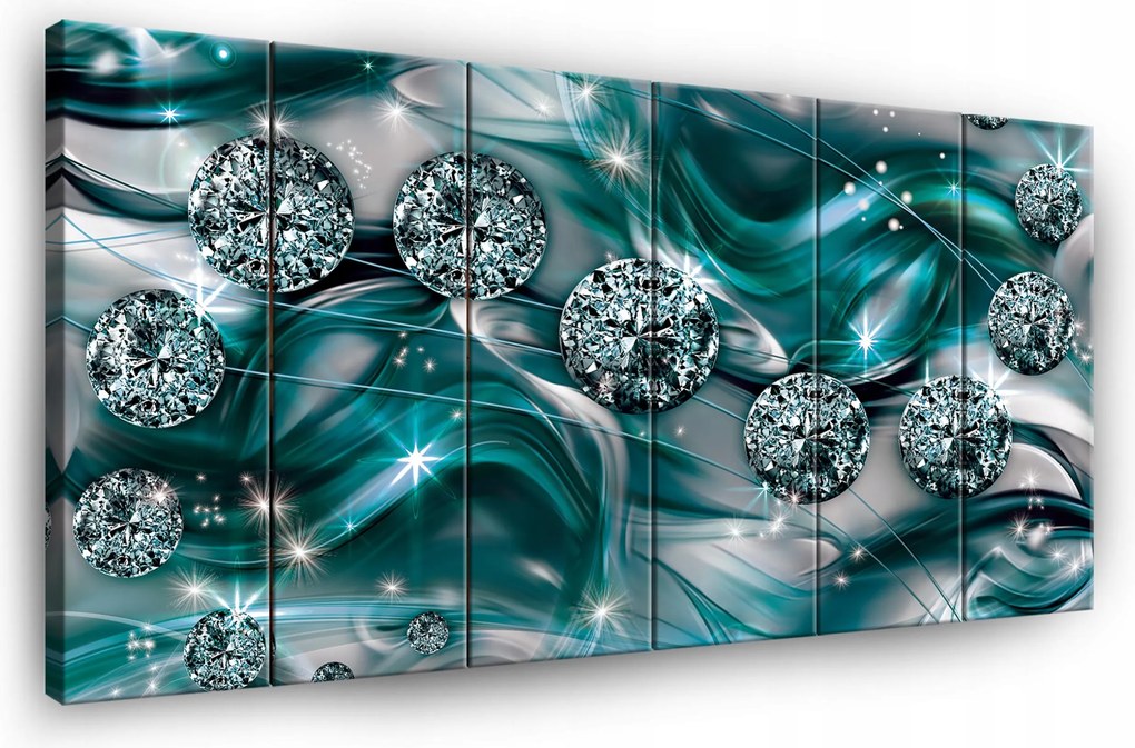 Vászonkép Absztrakt Falikép 6 Részes Nappali Hálószoba 180x100