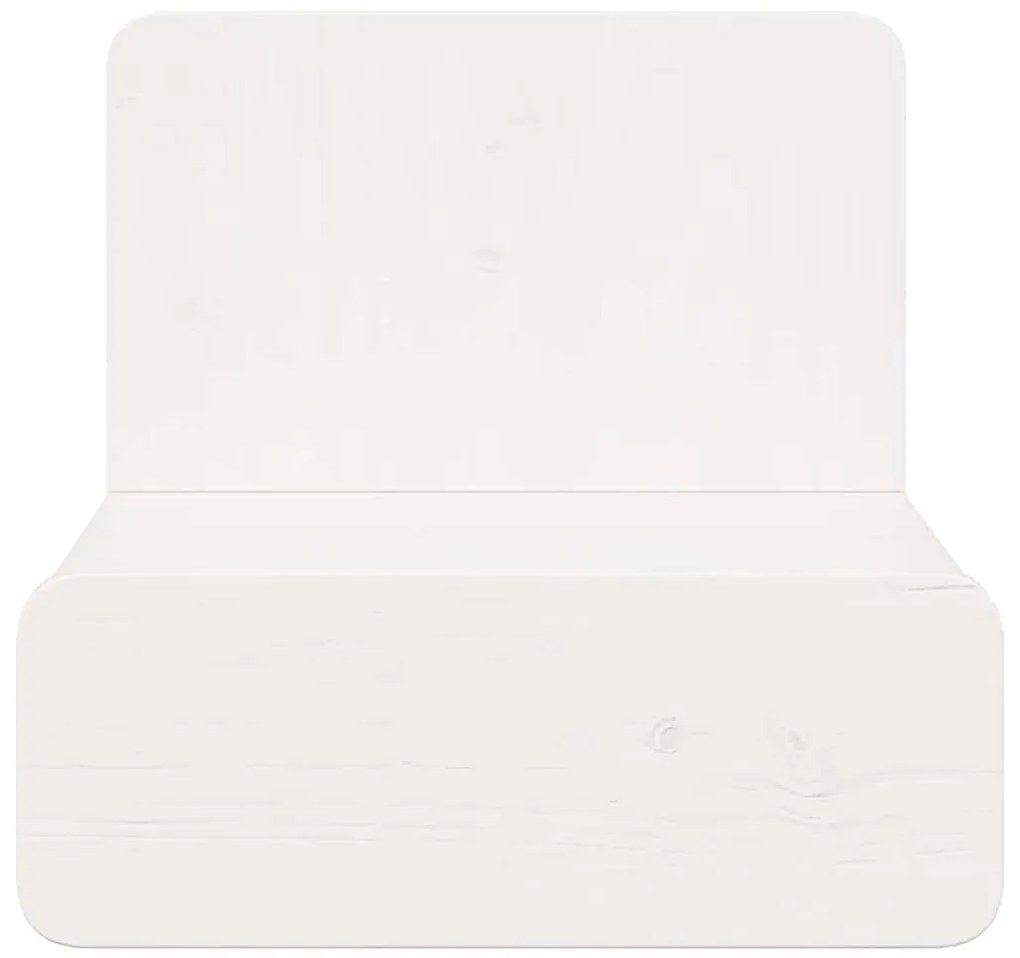 Éjjeli asztal 2 pcs Fehér 44 x 32.5 x 40 cm Tömör fenyőfa