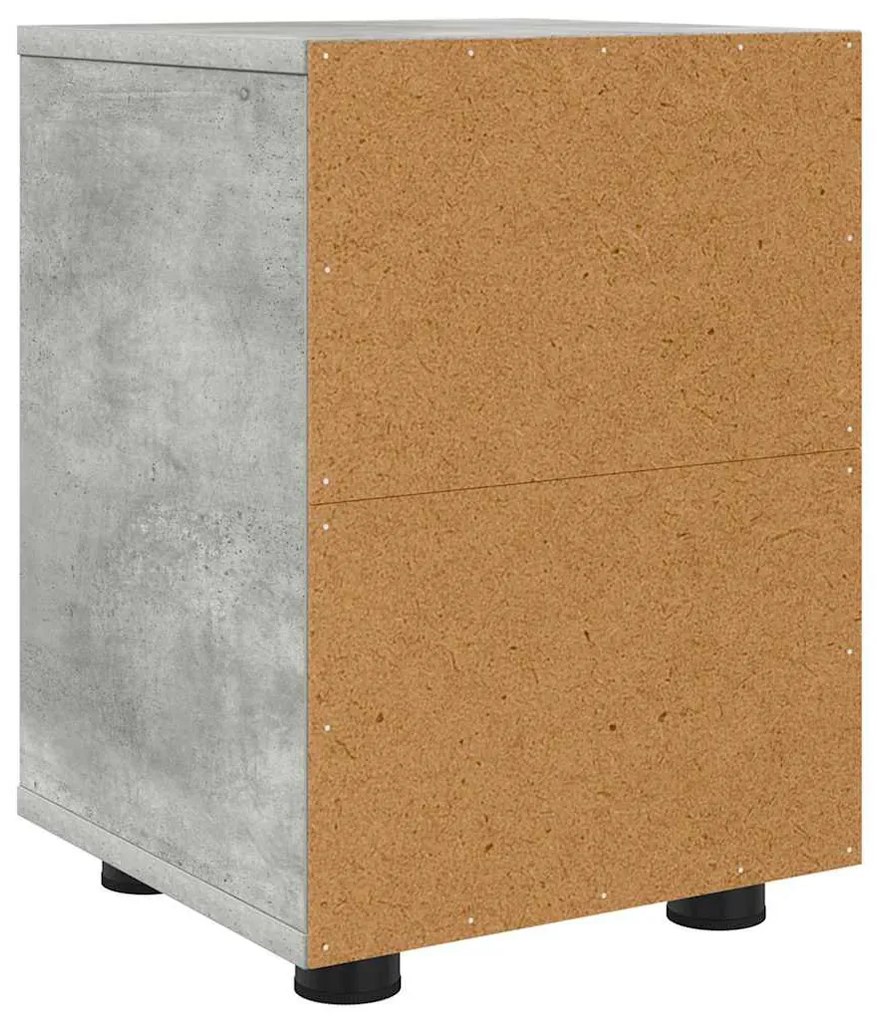vidaXL Éjjeliszekrények 2 pcs Beton Szürke 30,5 x 30 x 43 cm Faanyag