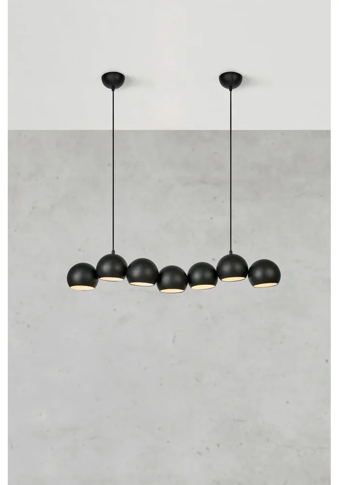 Fekete függőlámpa fém búrával Cupolo – Markslöjd