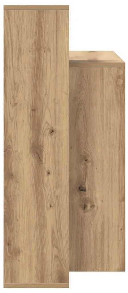 Asztal polcokkal kézműves tölgy 100 x 40 x 90 cm Faanyag