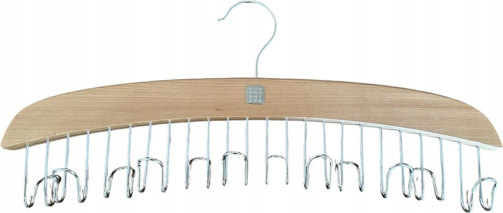 Exkluzív fából készült többfunkciós nyakkendőtartó, sáltartó 40 cm