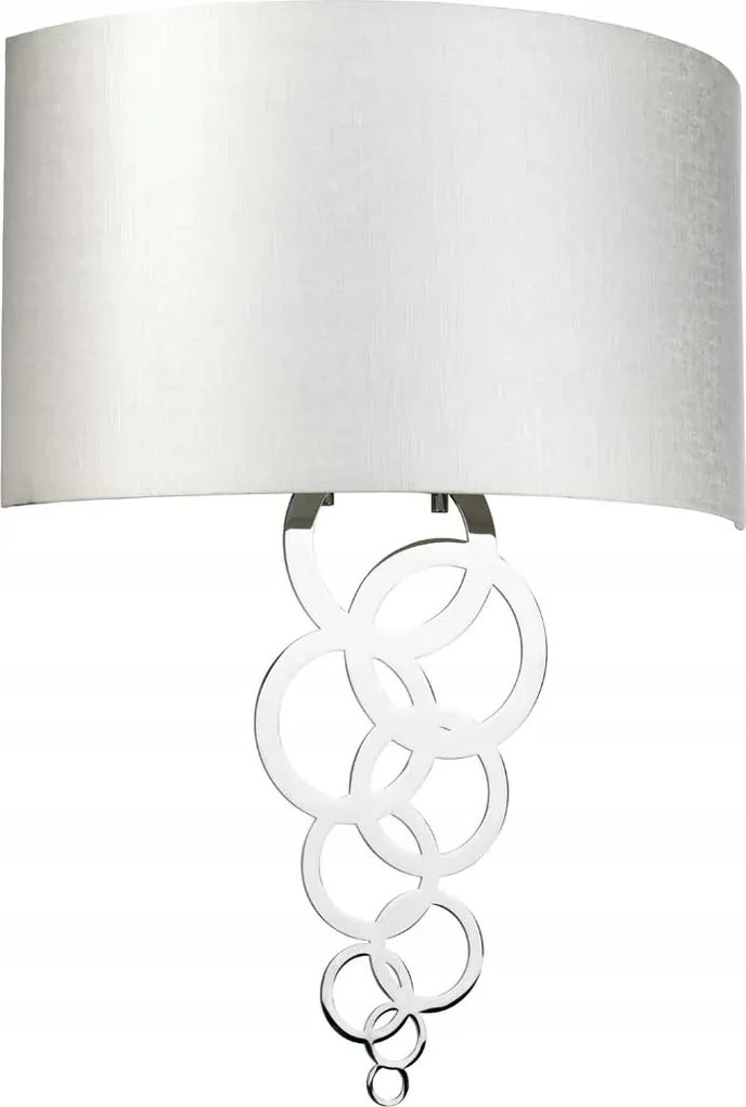 Fali lámpa lámpaernyővel króm kerekek 39 cm Elstead nappali hálószobába