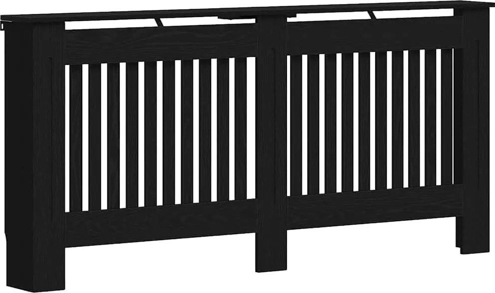 vidaXL Radiátor fedezék Fekete tölgy 172 x 19 x 81,5 cm Faanyag