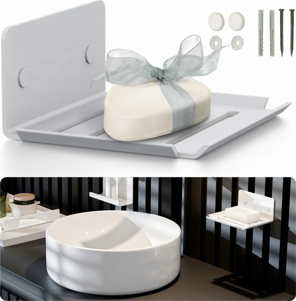 Fürdőszobai Szappantartó Pearl Ipari Falra Akasztható Rozsdamentes Acél