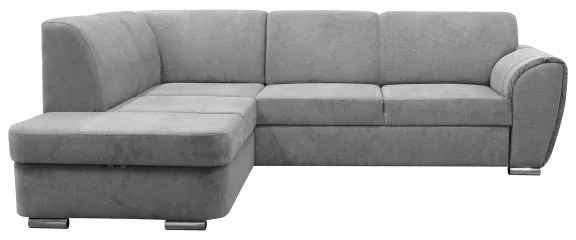 Kihúzható L alakú sarok ülőgarnitúra SERPA, balos, tárolóval, szürke