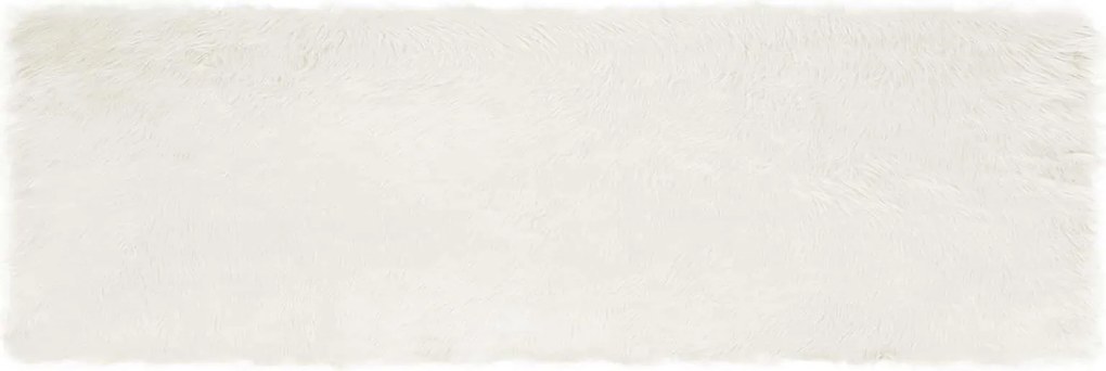 vidaXL Műgyapjú Szőnyeg Tafalla Fehér 80 x 250 cm Poliészter