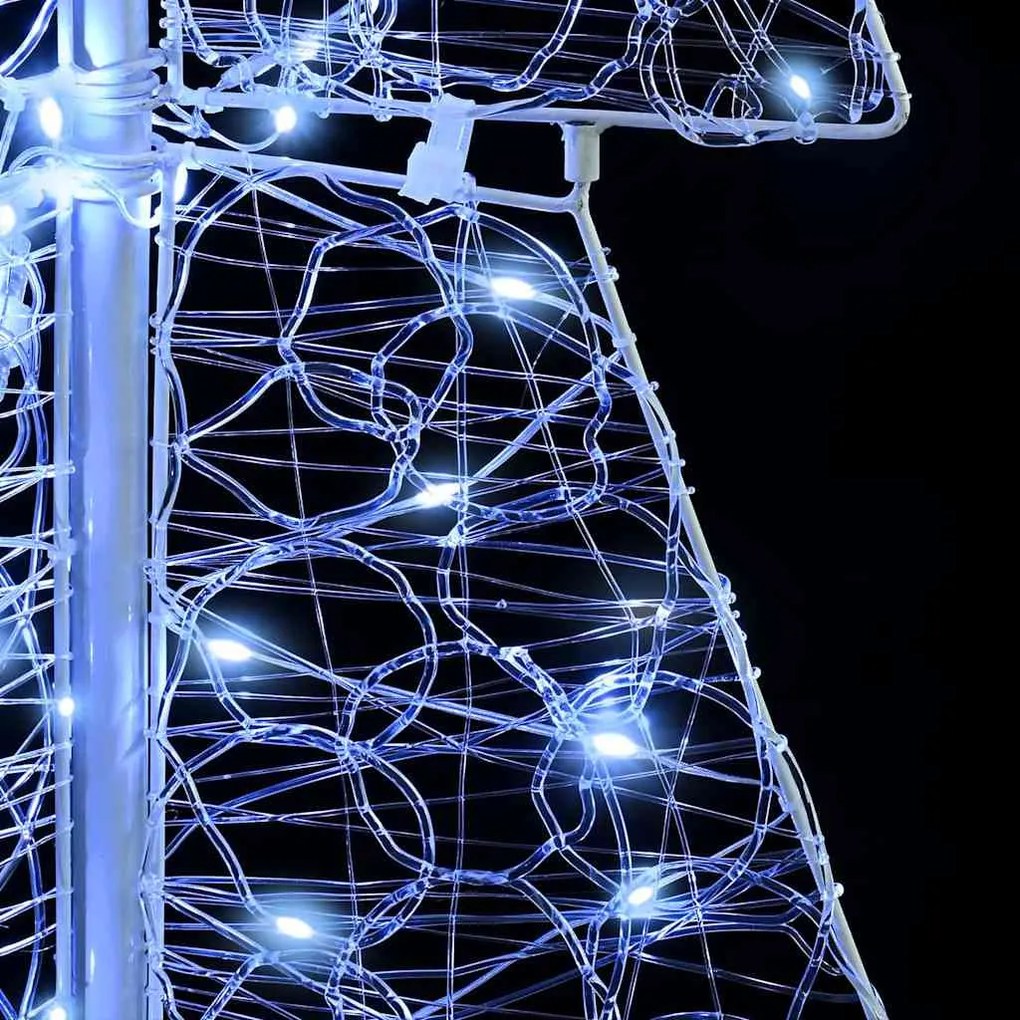 Karácsonyfa 100 LED-del Hideg Fehér 120 cm Akril