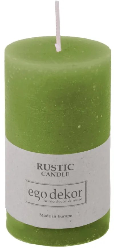 Rust zöld gyertya, égési idő 38 óra - Rustic candles by Ego dekor