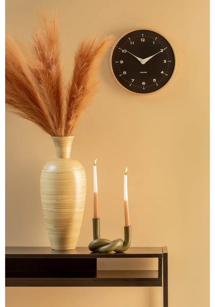 Karlsson 5995BK dizájner falióra, fekete, átmérő30 cm