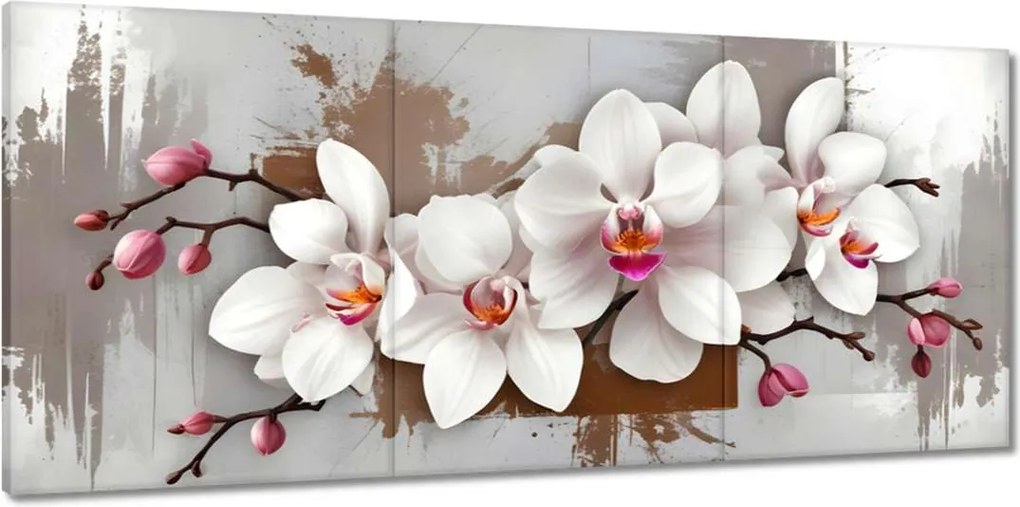 Vászonkép 150x70 Fehér orchidea