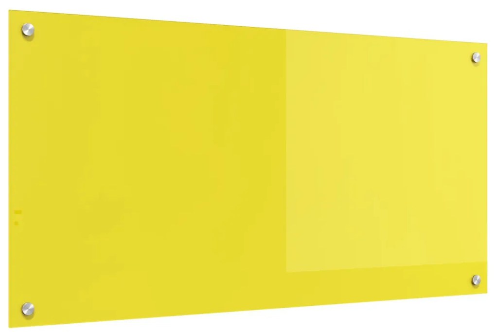 Konyhai háttérsáv Sárga 100x50x0,6 cm Edzett üvegből