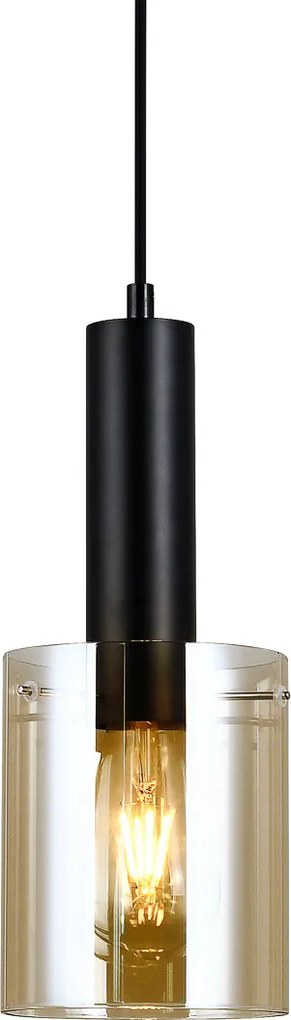 Italux glamour modern függeszték sardo borostyán fekete itxpnd-5581-1-bk+amb