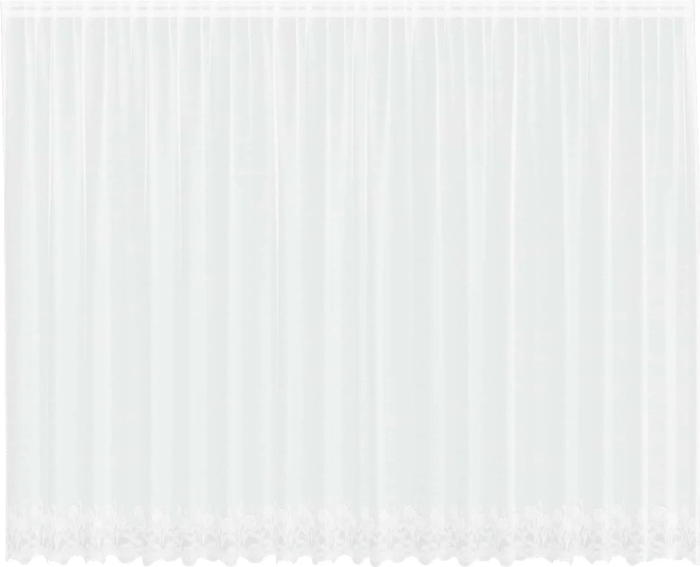 vidaXL Csipkés Függöny függönyökkel Fehér 200 x 500 cm Poliészter
