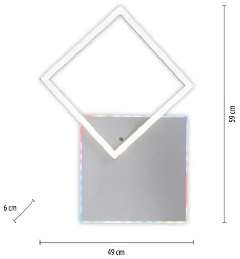 JUST LIGHT. 11327-95-LED RGBW Dimmelhető mennyezeti lámpa RENDA LED/31W/230V + távirányító